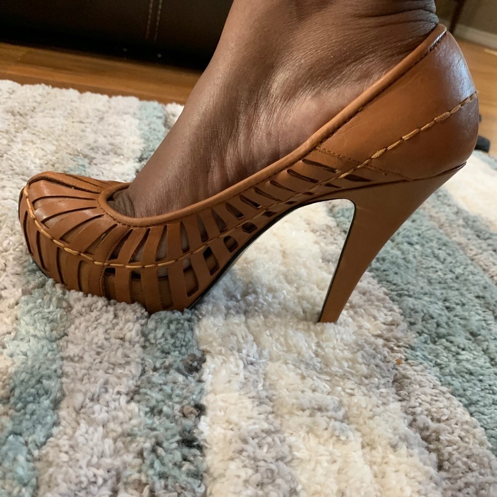 BCBGeneration tan heels.